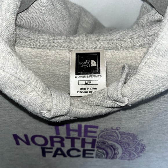 The North Face Gray and Purple Hoodie. - Picture 2 of 11